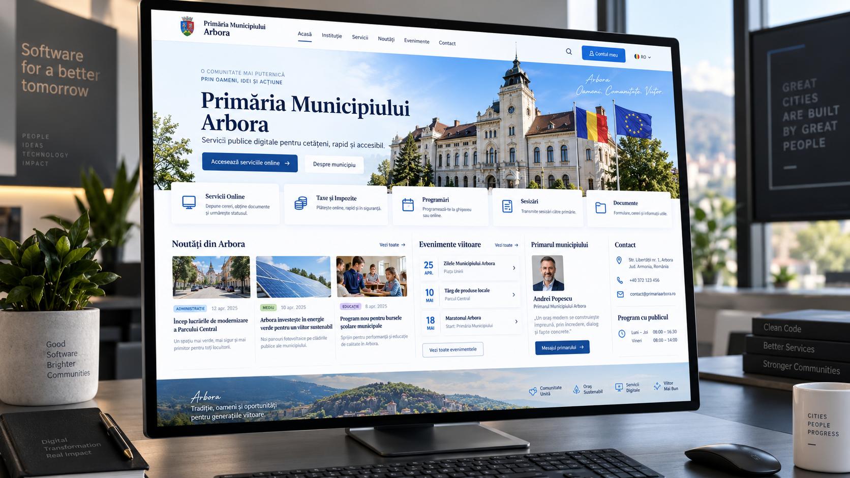Exemplu de website pentru primărie