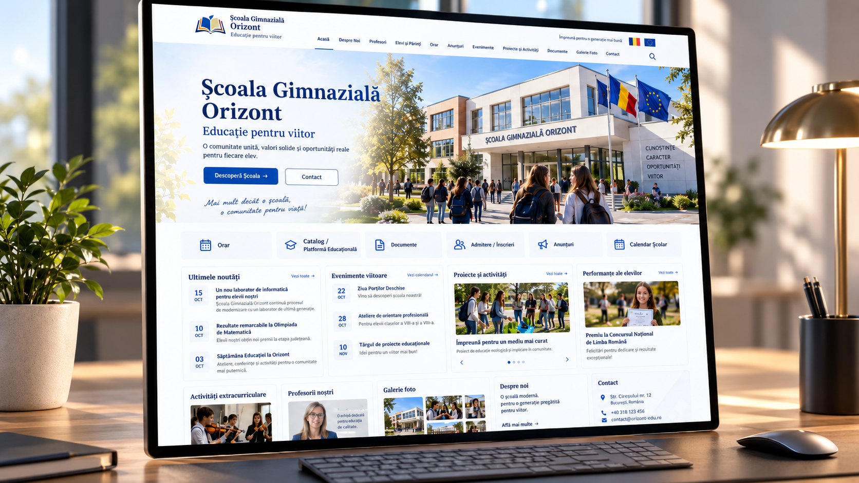 Exemplu de website pentru școală