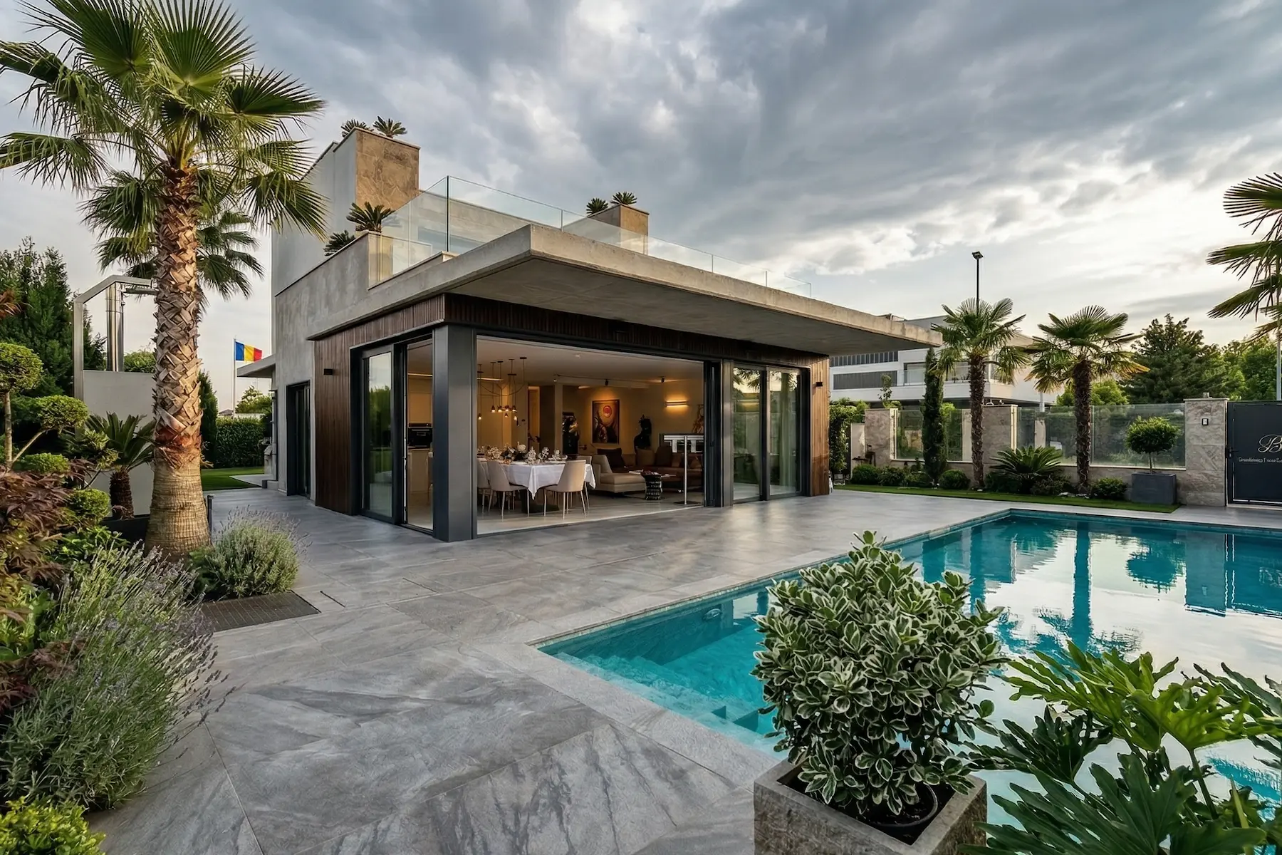 Vila de lux cu piscina promovare imobiliara